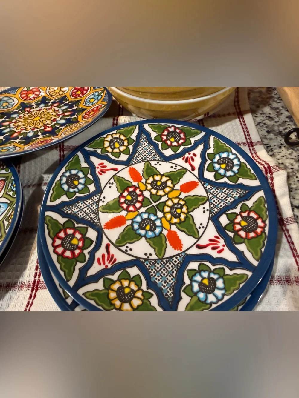 New Rare Pottery Barn Talavera Melamine Dining/Serving Set